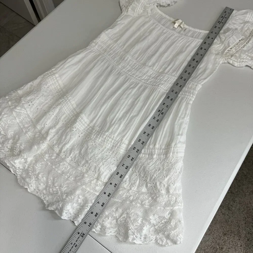 LoveShackFancy Womens Dress M White Lilium Dainty Cottagecore Feminine Bridal - Picture 7 of 13